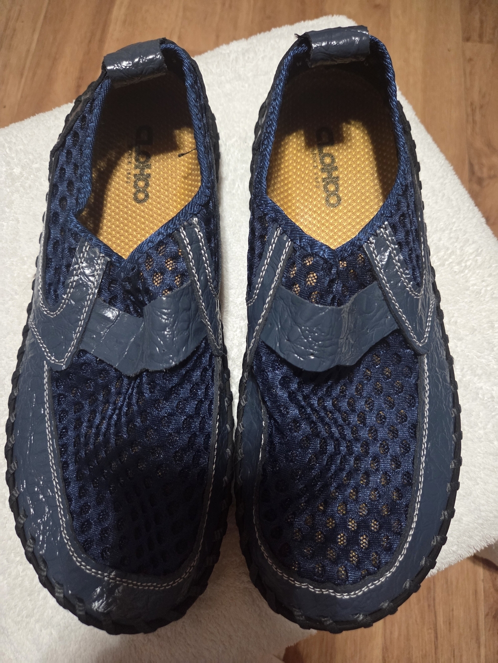 Mesh Slip-On Loafer in Navy Blue - Comfortable Casual Men's Shoe
